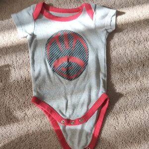 Infant Sports-Themed One Piece - Red and Gray 0-6 Months